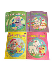 Landolls Lot Of 6 1991 vintage Unused Springtime Easter Coloring Books children