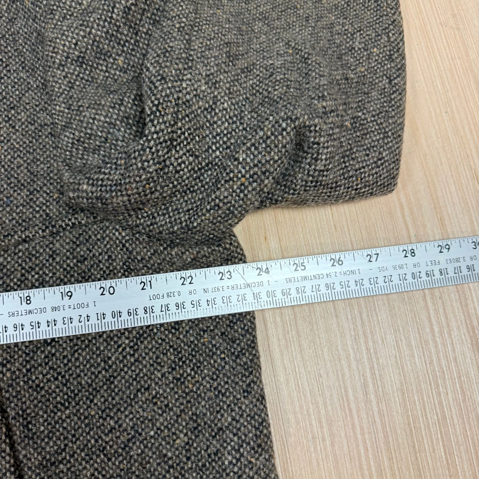 Vintage Tweed Wool Car Coat 42 Shooting 70s Jacket Yugoslavia Phillippe Vartin L image 9