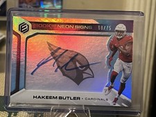Hakeem Butler 2019 Panini Elements #RNS-HB #d 68/75 Auto Rookie Neon Signs Blue