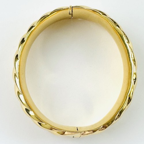 French Solid 18k Gold Bangle Bracelet 40.5 grams 15.5 mm / 0.60" Wide - Picture 6 of 18