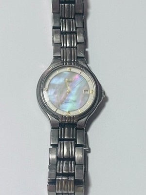 ELGIN FK-1066-C Titanium Solor Shell Dial Watch Silver JP