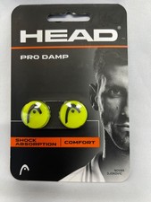 HEAD Pro Damp Tennis Dampener 2 Pack Taiwan Yellow Black Shock Absorption NEW