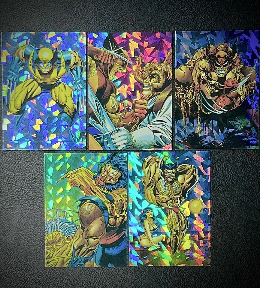 1992 年漫威狼从 THEN 'TIL NOW II PRISM 5/6 张卡部分套装 — 第 3/4 张图片