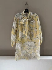 NWT Authentic Zimmermann  Acacia Broderie Floral Tieneck Minidress sz AU 1