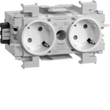 Tehalit Steckdose 2-fach 45° GS20119016 Abdeckung Stecker Steckdosen Elektrik