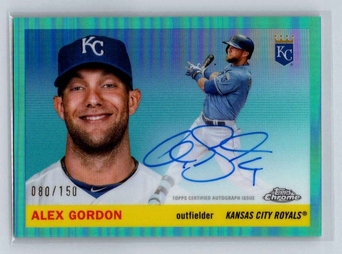 Alex Gordon Autographed Baseball Sports Trading Cards 
