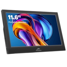 Kenowa 11.6" 1080P FHD Portable Monitor, Multi-Device Compatible HDMI/USB-C