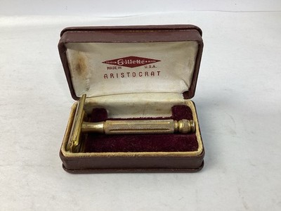 Vintage Gillette Gold Razor with Original Case