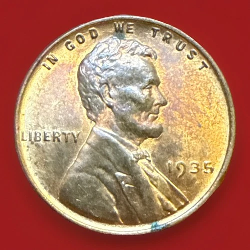 1935-P AU RB Lincoln Wheat Cent ACTUAL COIN FAST SHIPPING 473