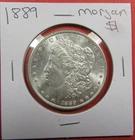 1889 $1 U.S. Morgan Silver Dollar. Uncirculated. Very pretty. (126115)