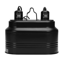 Aiicioo Dual Reptile Light Fixture - 160W Bearded Dragon UVB Lamp Dome Terrarium