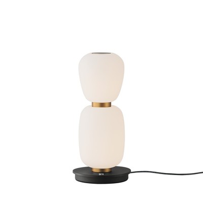ET2 Lighting Soji Double Stack Portable Lamp, Black/Gold/White - E25166-92BKGLD