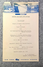New York Central Buffalo Eastern Star Party Special Menu Aug 3 1940