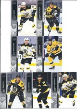 2021-22 UD Upper Deck Series 1 Boston Bruins Base Veteran Team Set of 7 Cards:  