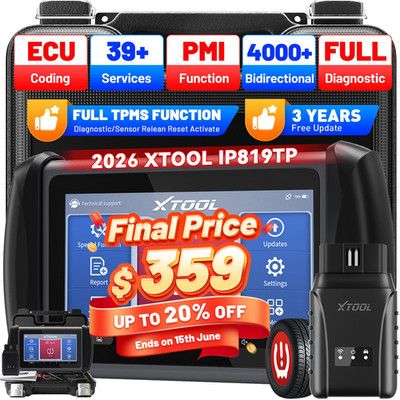 XTOOL IP819TP TPMS Relearn Reset Activate Auto Diagnostic Tool Key Programmer