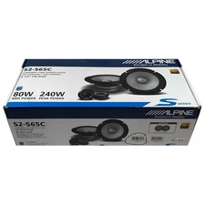 Alpine S2-S65C S-Series 6.5" 2-Way 240 Watt Component Car Audio Speakers (NEW)
