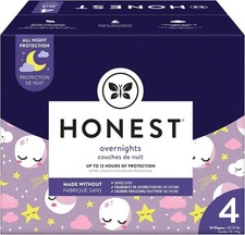 Honest Overnight Diapers Size 4 (22–37 lbs) 54 Pack 1.20 per nappy