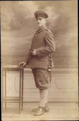 Foto Ak Deutscher Soldat, Portrait, Fotograf Samson und Co.,... - 10471089