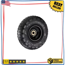 10 in. Pneumatic Replacement Tire, 300 lbs. load ratings and 5/8 inch bore size.