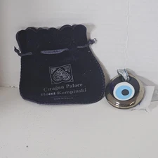 turkish evil eye With Blue Leather Pouch