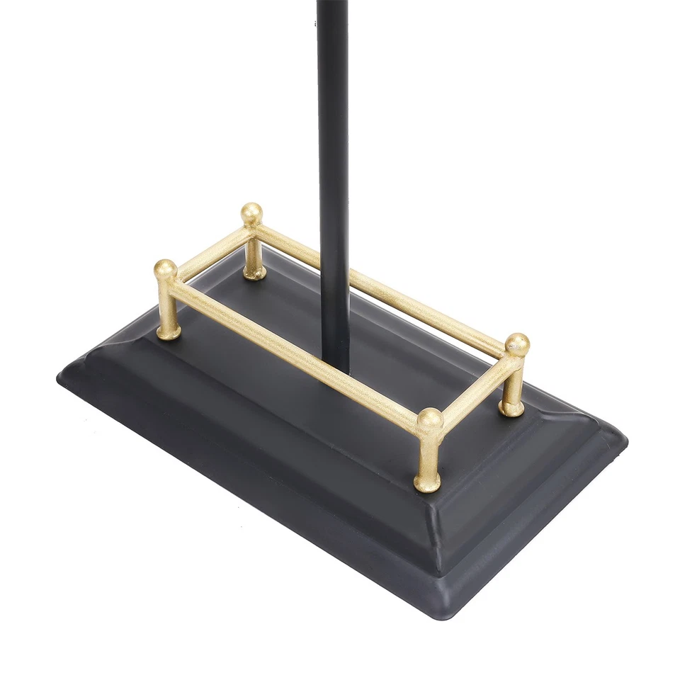 Herramientas para chimenea Barton de 5 piezas de hierro forjado negro y dorado con pinzas para pala de póker de pie Foto 3 de 4