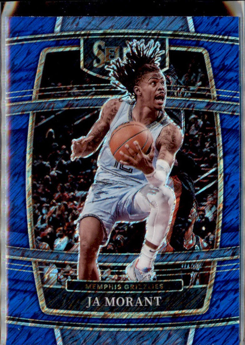 2021-22 Panini Select #75 Ja Morant Blue Shimmer Prizms