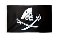 BANDIERA PIRATA EDWARD ENGLAND 150x90cm - BANDIERA DEI PIRATI - TESCHIO 90 KENm