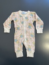 Vintage Baby B'gosh Oshkosh Thermal One Piece 3 Months Waffle Cotton Teddy Bear