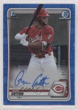 2020 Bowman Chrome Prospects Blue Refractor /150 Quin Cotton #CPA-QC Auto 1e60