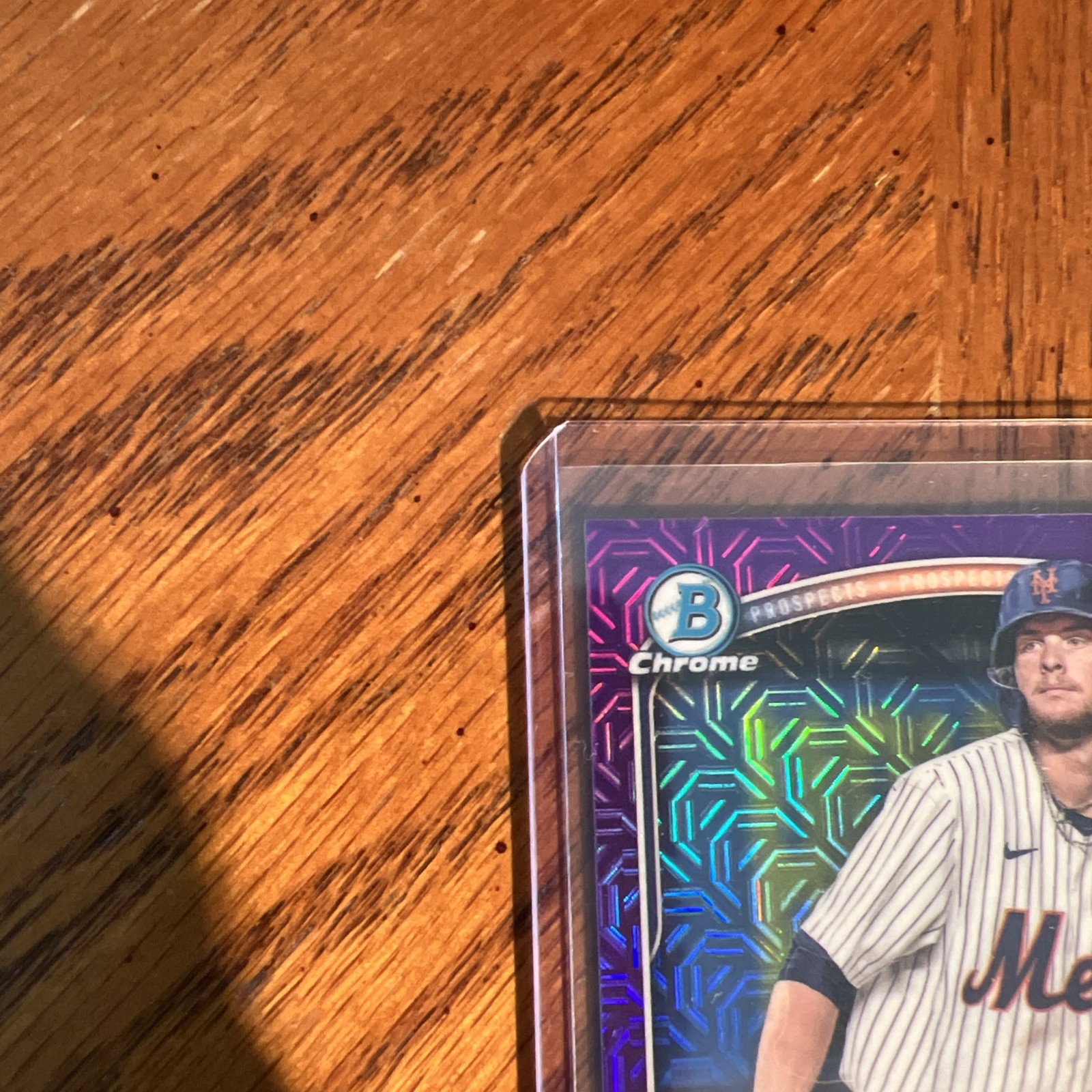 2025 Bowman Chrome Carson Benge Autograph Purple Mojofractor /199 #BMA-CB view 5