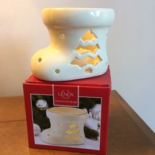 New Lenox Illuminations 3" Stocking Tea Light Votive NEW in box