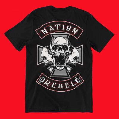 Nation Rebel T-Shirt Wikinger Viking Germany Oldschool Schädel  Neu AC AB C15