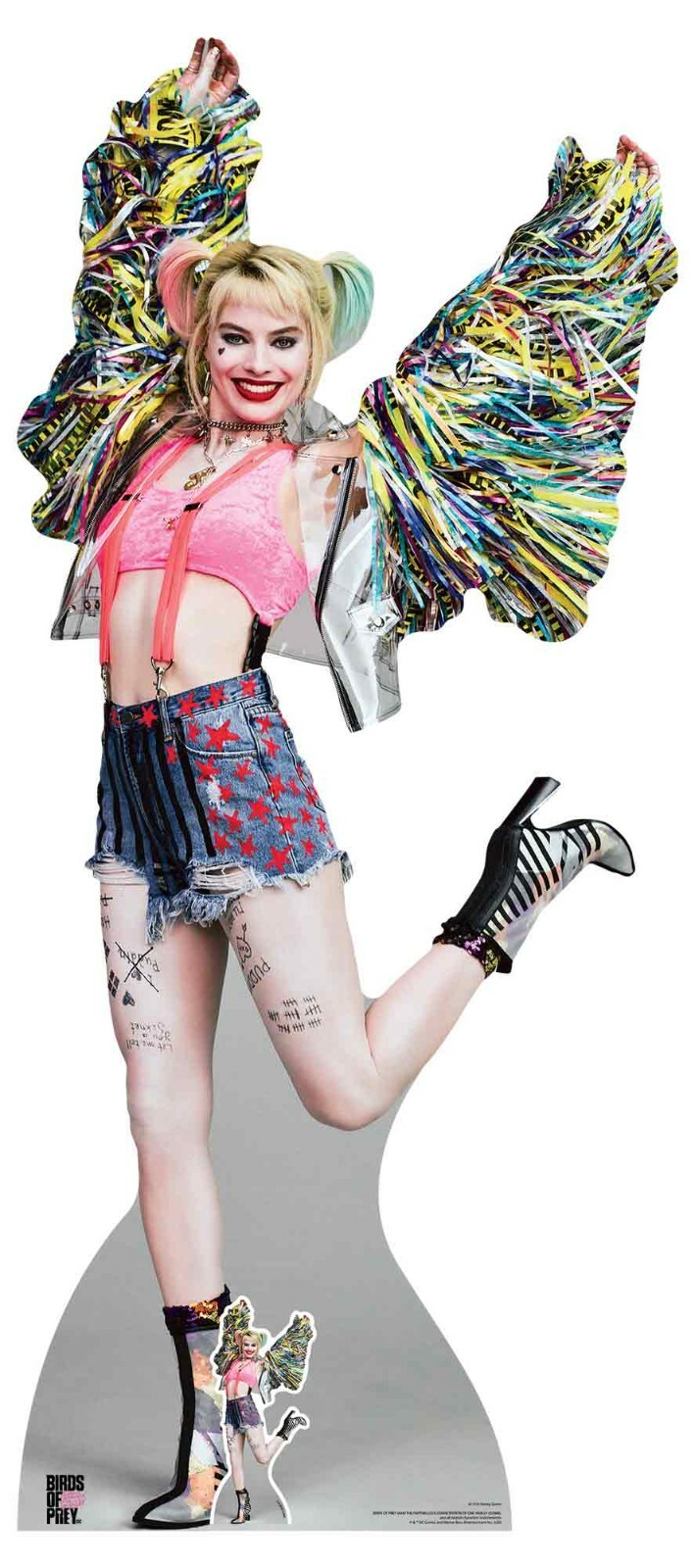 Harley Quinn Happy Butterfly Official Birds of Prey Lifesize Cardboard Cutout