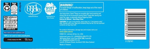 Ziploc Plastic Freezer Bags with Smart Zip Plus Seal and Easy Open Tabs 19 count - Picture 5 of 7