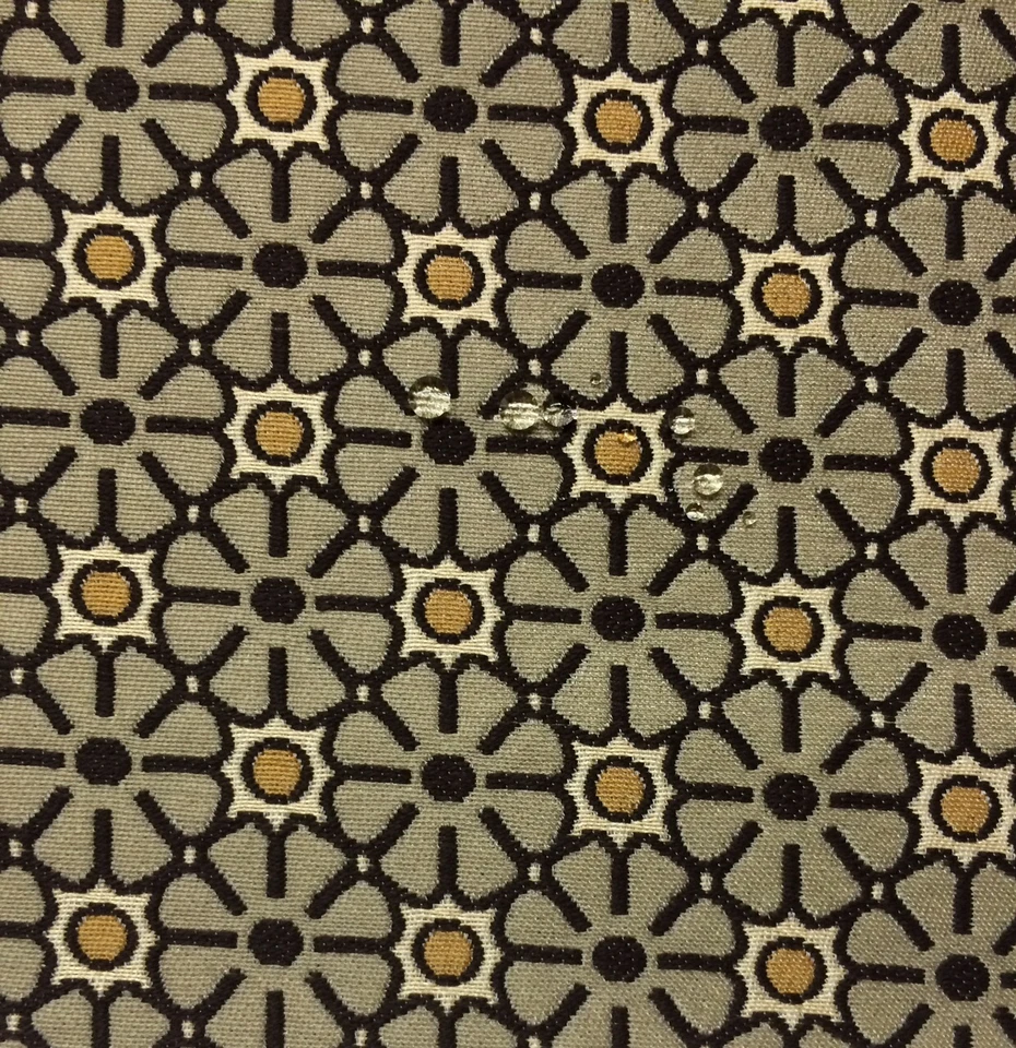 ROBERT ALLEN POLKA FLORAL BEIGE TAN DOTS JACQUARD UPHOLSTERY FABRIC BY YARD 54"W - Image 2 of 4