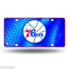 PHILADELPHIA 76ERS LOGO TEAMS NBA BASKETBALL METAL LICENSE PLATE MADE IN USA