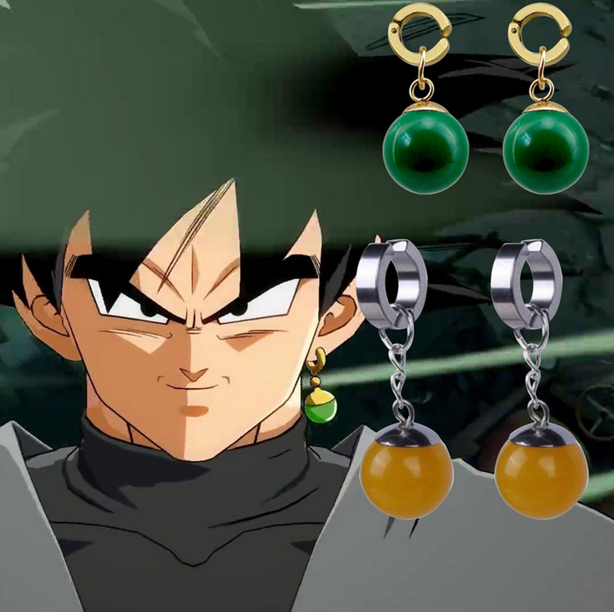 Vegetto Potara Earring Black Son Goku Zamasu Time Ring Cosplay Props  Limited Collection Drop Shipping Support - Costume Props - AliExpress