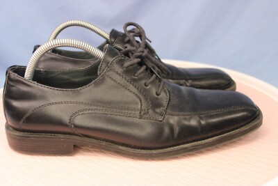 Todd Welsh Mens Black Box Square Toe Oxford Dress Shoes Sz  display picture 2