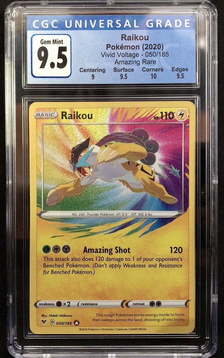 Raikou - Amazing Rare CGC 9.5 - Vivid Voltage Pokemon 50/185 | eBay Raikou - Amazing Rare CGC 9.5 - Vivid Voltage Pokemon 50/185 | eBay