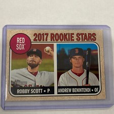 2017 Topps Heritage Andrew Benintendi & Robby Scott Rookie Stars RC Red Sox