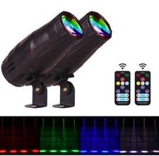 LED Pinspot Light 2 Pack,Disco Ball Spotlight Mini 15W RGBW LED Beam Spot Lights
