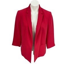Talbots Blazer Womens 12 Orange Jacket Office Corpcore Work Minimalist Capsule