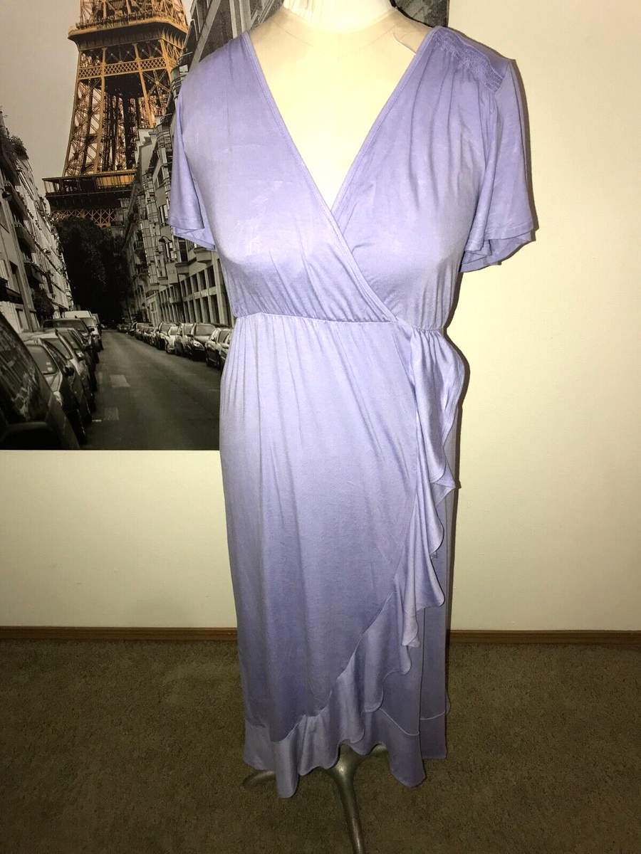 INGRID & ISABEL (TARGET NWT LAVENDER JERSEY MATERNITY RUFFLE MAXI DRESS  SIZE XXL