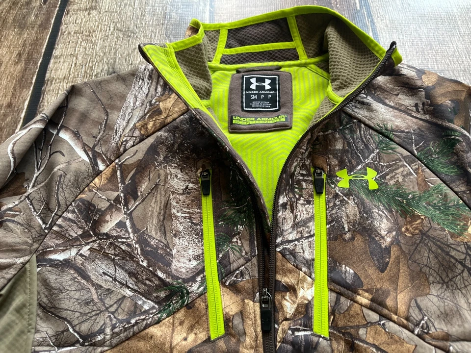 CHAQUETA CAMUFLAJE UNDER ARMOUR STORM 2 CONTROL DE AROMA INFRARROJO PARA HOMBRE PEQUEÑA EXCELENTE Foto 4 de 4