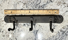 RESTORATION HARDWARE Vintage Cast Iron Hand Forged 3 Coat Hook 2405-0058