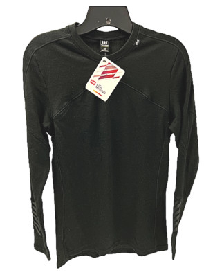 $95 Helly Hansen Lifa Merino Wool Crew Women L or XL Base Layer NWT Black HH