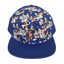 Baseball Cap - Sonic the Hedgehog - Allover Blue/white Adjustable Snapback Boys