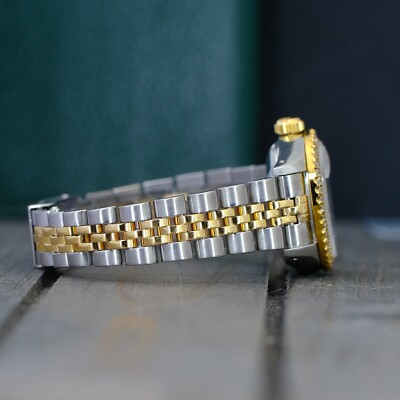 Rolex Ladies Datejust Gold Steel Watch Champagne Dial  display picture 2