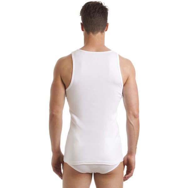 Camille Men's Haigman Vest 100percent Cotton Classic Tank Top Stretchy Tee Pack of 3 image 2