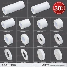PinStriping Pin Stripe Adhesive Tape Line Decal Vinyl Sticker CARBON FIBER WHITE